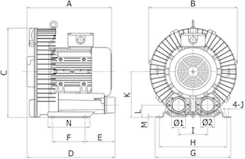 Hohsing - ie1 1s rb60 motor dim ie1 1s rb60 motor dim
